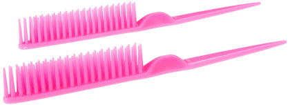Peigne à 3 rangées CocoBlack Naturals couleur rose, vue de face