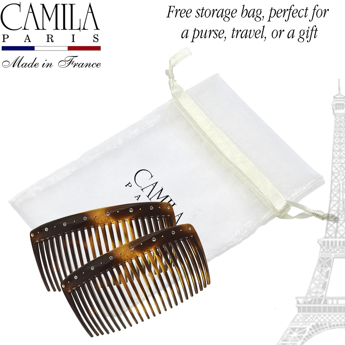 Peigne à cheveux Camila avec démonstration d'utilisation
