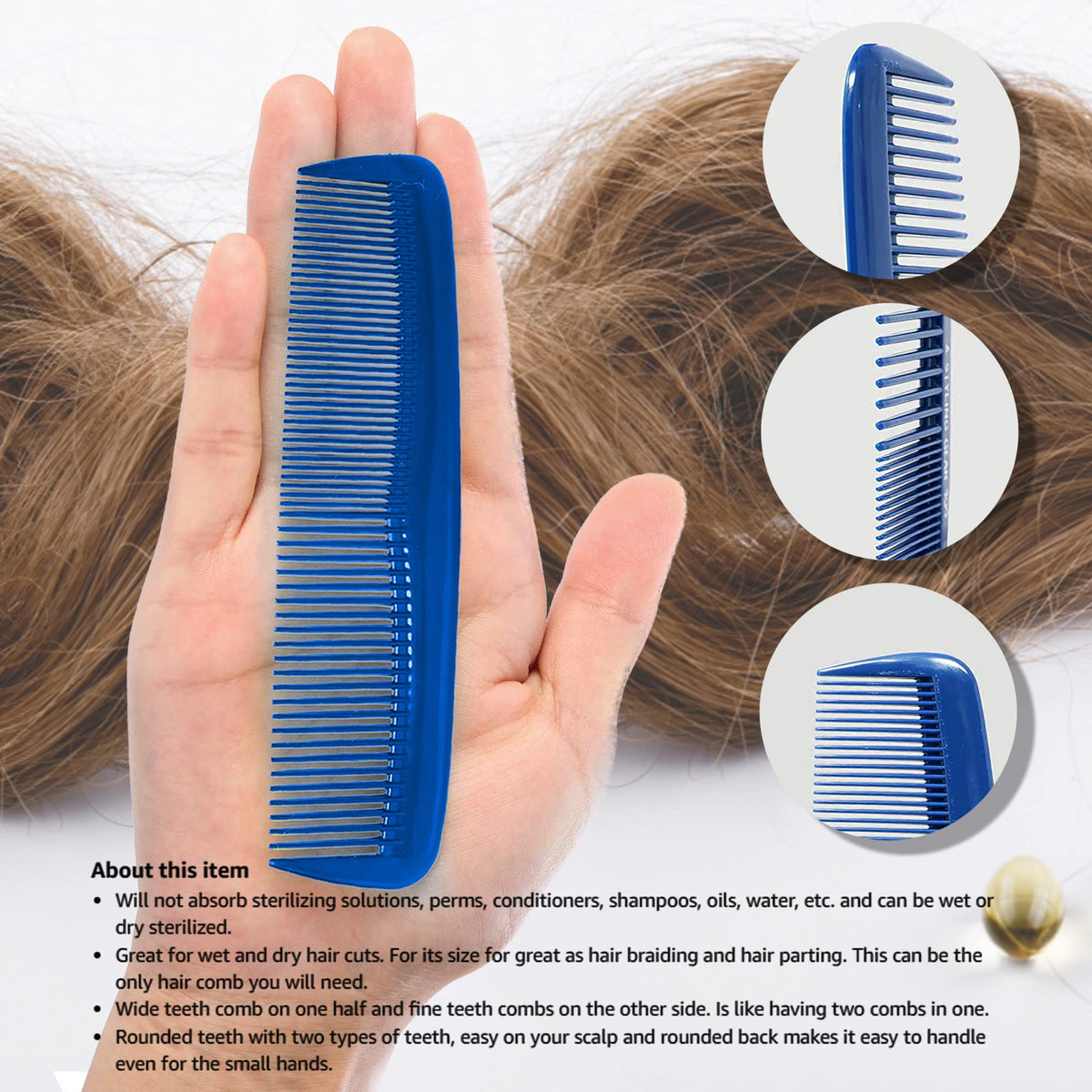 Peigne à dents larges Soft 'N Style pour cheveux bouclés
