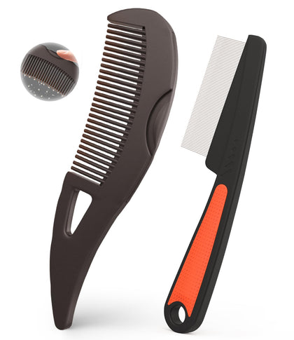 Peigne antipelliculaire EHBELIF en acier inoxydable avec dents creuses