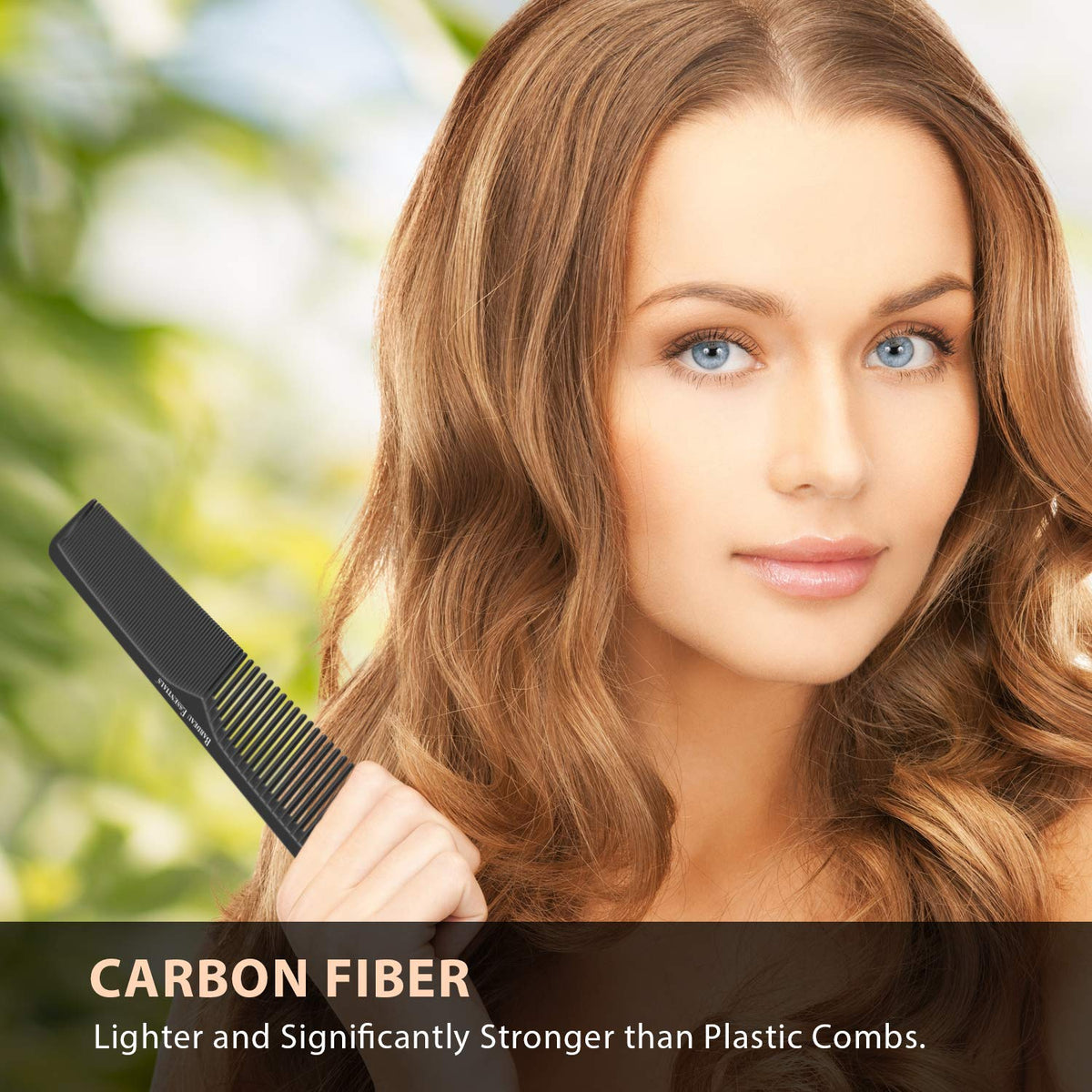 Peigne Bardeau Essentials sur fond de salon de coiffure