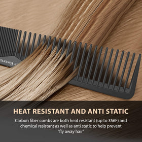 Peigne de coiffure Bardeau Essentials en fibre de carbone, vue de profil