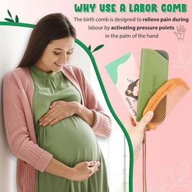Peigne de naissance Arrozon dans son sac en velours blanc