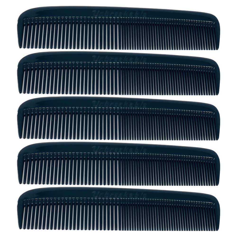 Peigne de poche G.B.S noir avec dents arrondies