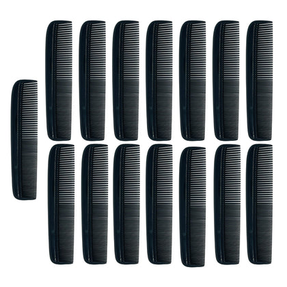 Peigne de poche G.B.S noir avec dents fines et larges
