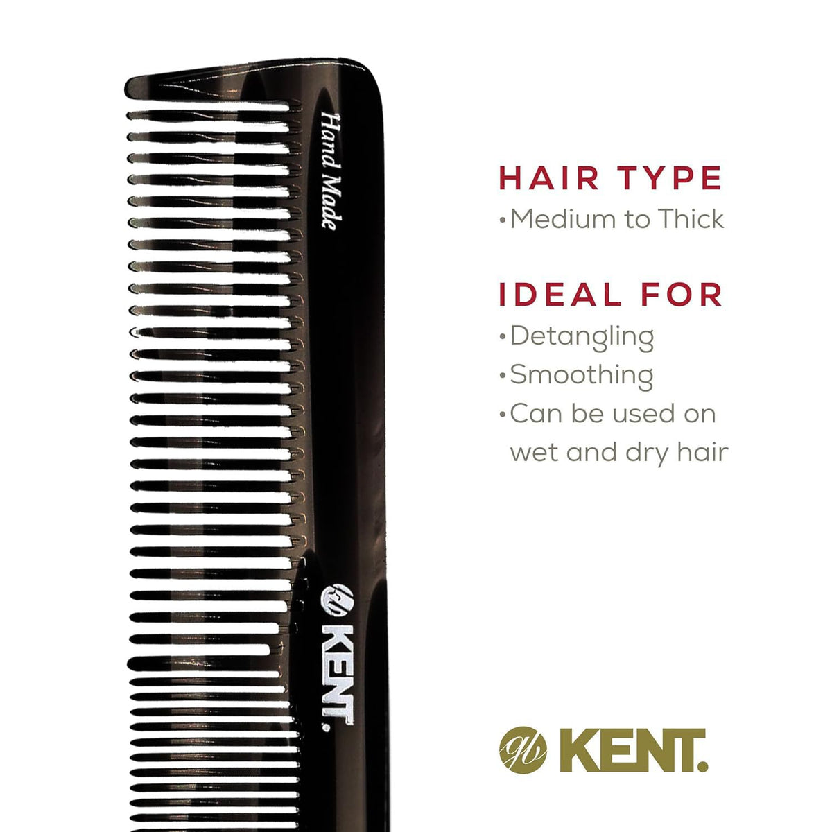 Peigne KENT en gros plan sur les dents arrondies