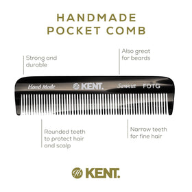 Peigne KENT noir graphite sur fond blanc