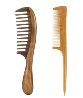 Peigne large en bois de santal Louise Maelys vue de face