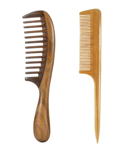 Peigne large en bois de santal Louise Maelys vue de face