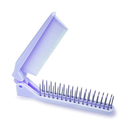 Peigne pliable RHOS violet ouvert vue de face