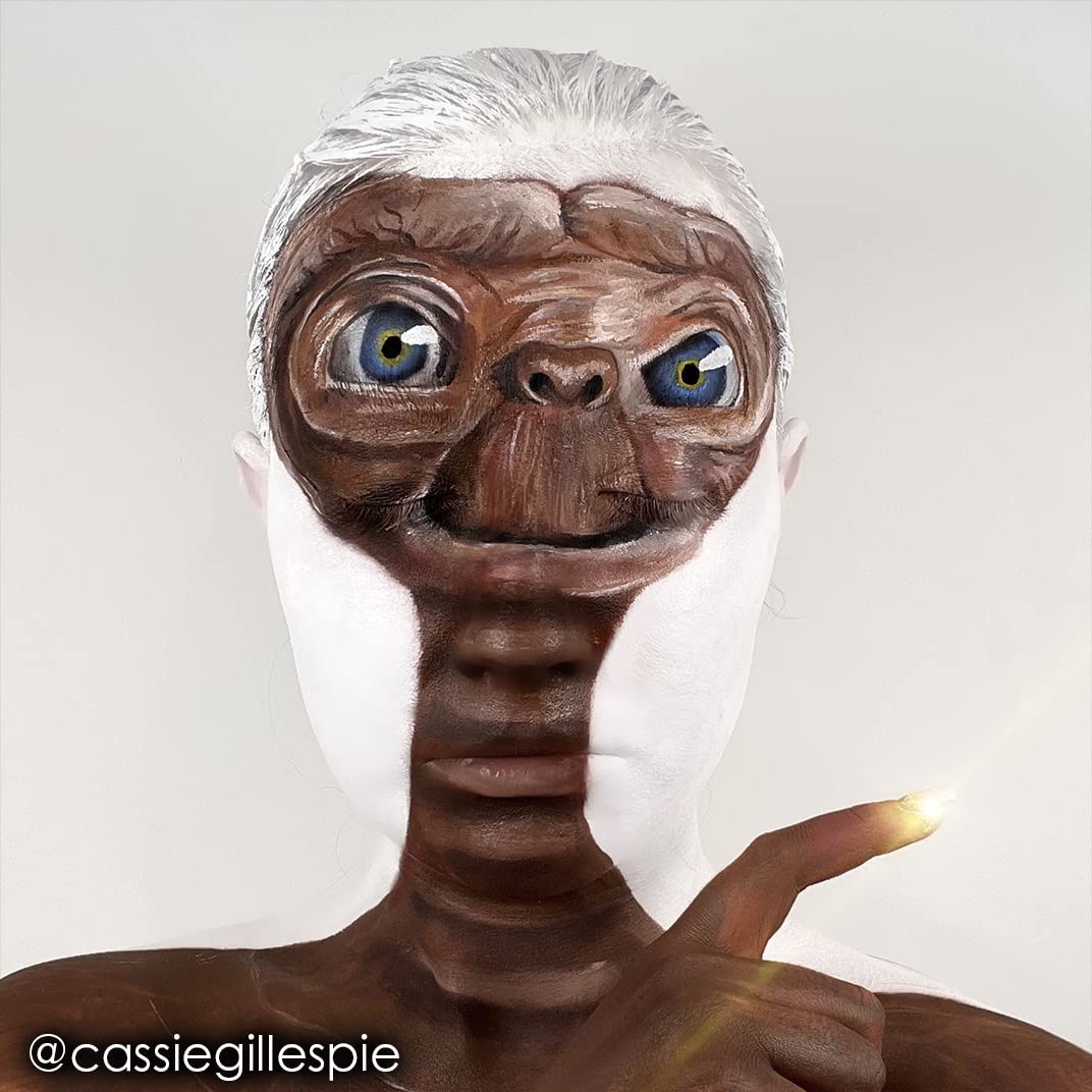 Peinture corporelle Mehron Paradise AQ brun foncé en application