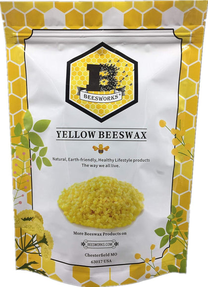 Pellets de cire d'abeille BEESWORKS 100% pure en sachet de 1388g
