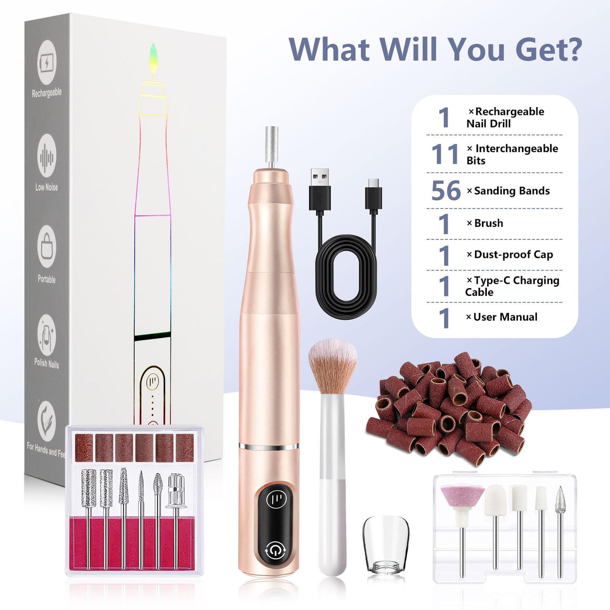 Perceuse à ongles TUOBEO avec batterie rechargeable