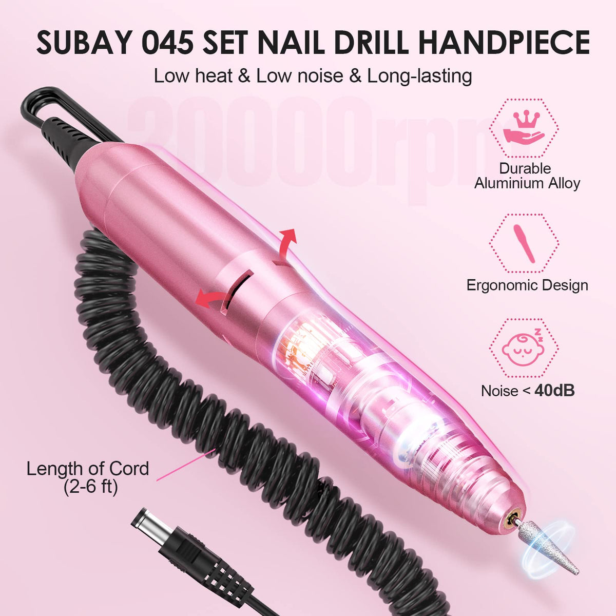 Perceuse SUBAY en utilisation sur des ongles