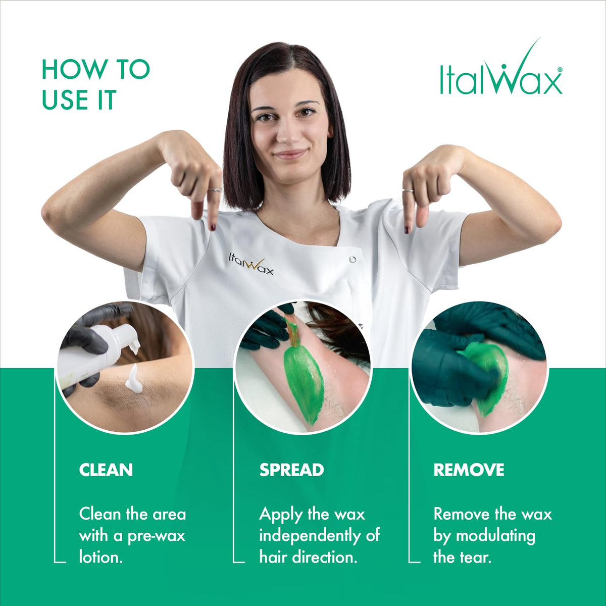 Perles de cire Italwax avec spatule pour application