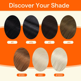 Perles des extensions de cheveux micro link en gros plan