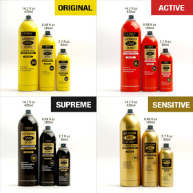 Perruque avant et après application du spray adhésif EBIN NEW YORK