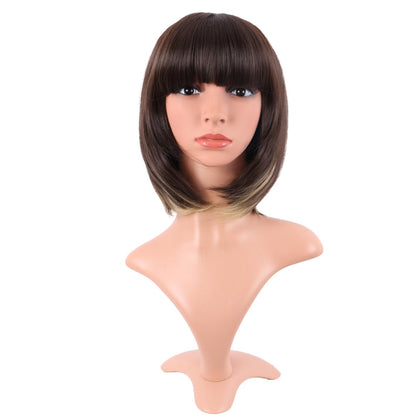 Perruque Bob Courte Droite MapofBeauty de 30 cm vue avant