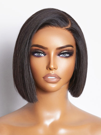 Perruque Bob LUVME HAIR 8'' vue de face avec lace HD