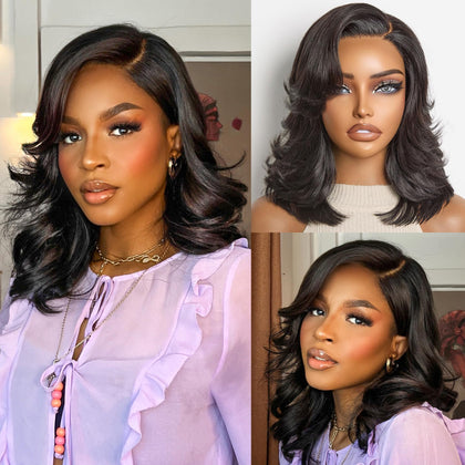 Perruque bob ondulée LUVME HAIR 14 pouces vue avant