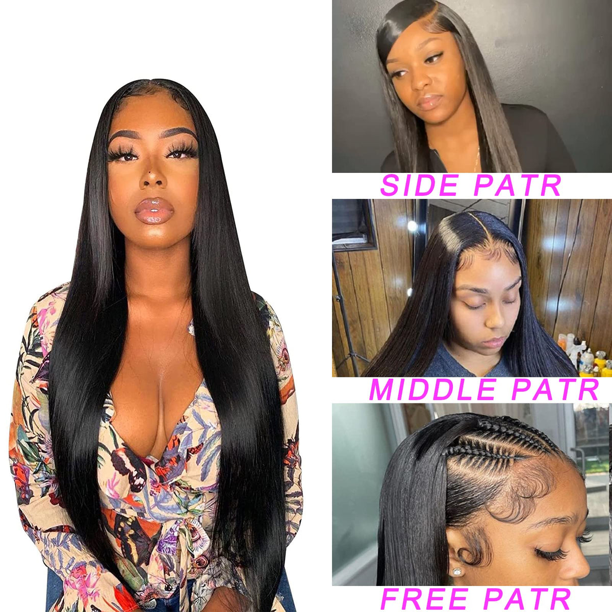 Perruque bunGiol en cheveux humains avec baby hair