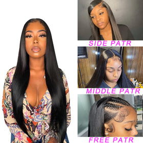 Perruque bunGiol en cheveux humains avec baby hair