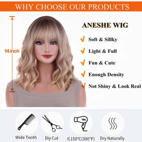 Perruque courte avec accessoires ANESHE