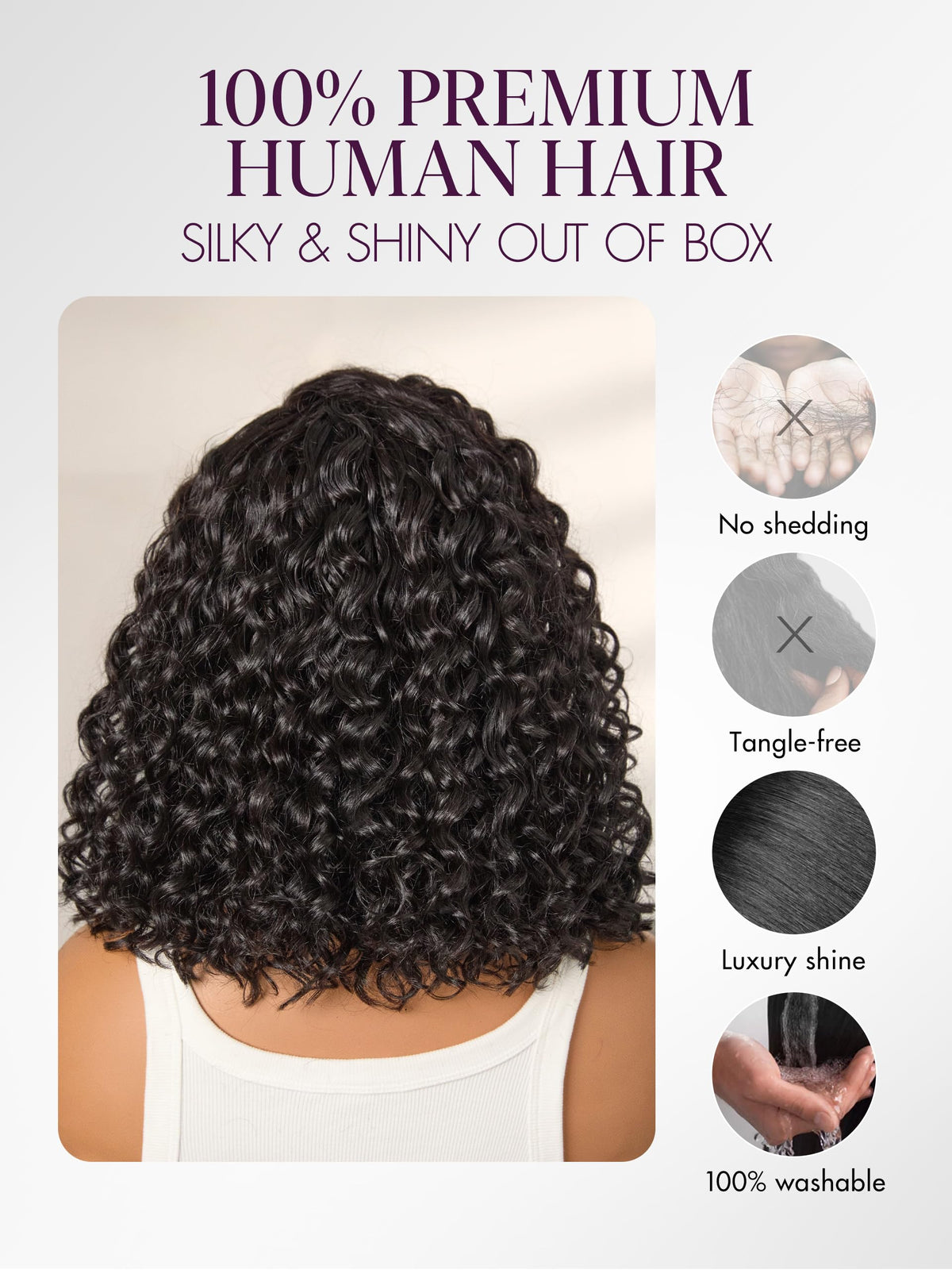 Perruque courte LUVME HAIR dans un style chic et moderne