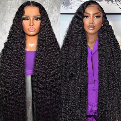 Perruque lace front 13x6 boucles profondes BJVT vue avant
