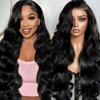 Perruque Lace Front 13x6 QZOQZO en cheveux humains, modèle 24 pouces