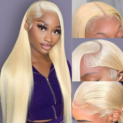 Perruque Lace Front 613 Blonde LETMIEO vue avant