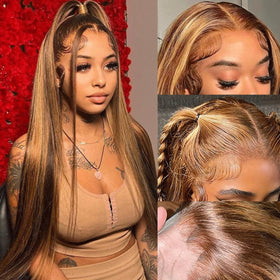 Perruque Lace Front Ombre 30 pouces LETMIEO vue de face