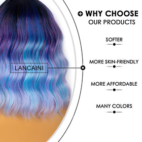 Perruque LANCAINI colorée vue de côté