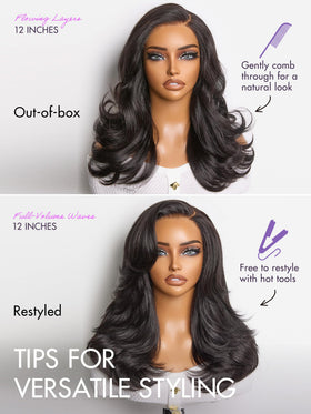 Perruque LUVME HAIR avec cheveux naturels et ondulations