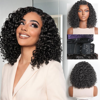 Perruque LUVME HAIR bouclée 12 pouces vue avant
