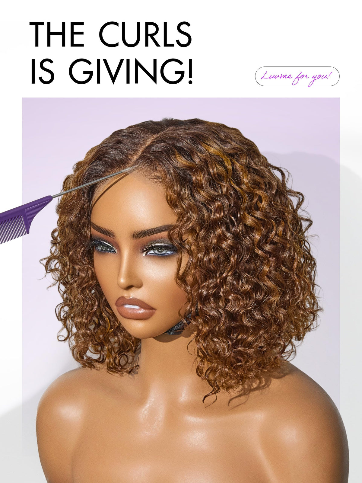 Perruque LUVME HAIR couleur mixte vue arrière