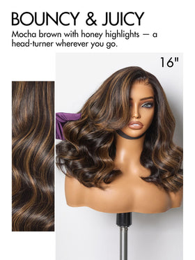 Perruque LUVME HAIR vue latérale avec parti latéral