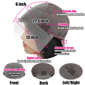 Perruque MUZOJET avec accessoires de coiffure
