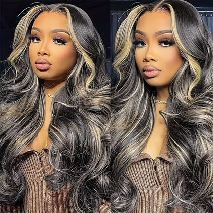 Perruque MUZOJET Body Wave 1B/27 frontale avec finition ondulée