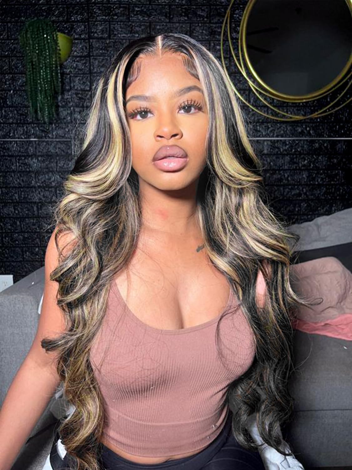 Perruque MUZOJET Body Wave 1B/27 vue arrière