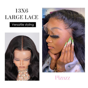 Perruque Pizazz 13x6 avec coiffure en chignon haut