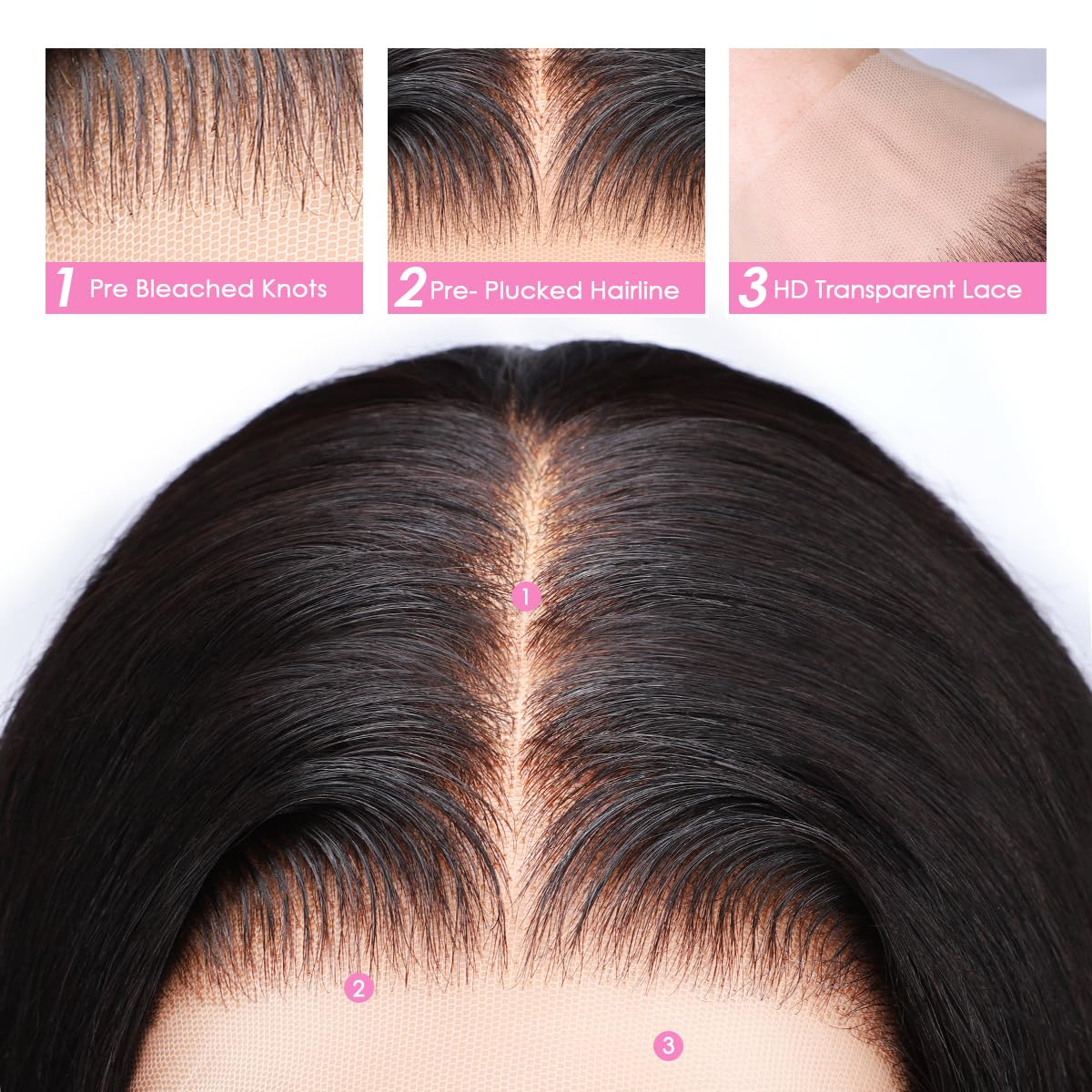 Perruque Pizazz 13x6 portée, montrant un look naturel