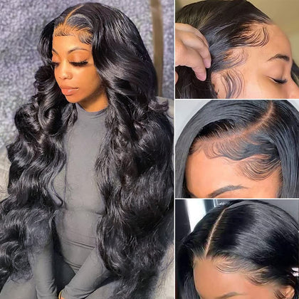 Perruque Pizazz HD Lace Front 13x4 vue avant avec texture de cheveux