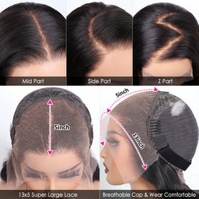 Perruque Pizazz vue arrière, montrant la densité des cheveux