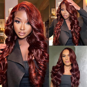 Perruque QZOQZO marron chocolat avec accessoires de coiffure
