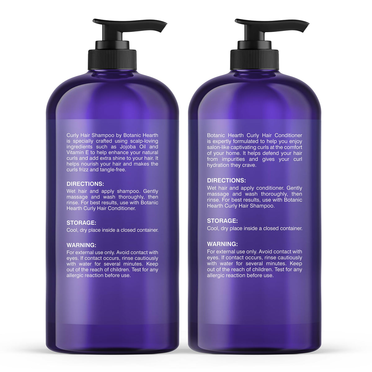 Personne appliquant le shampooing Botanic Hearth sur des cheveux bouclés