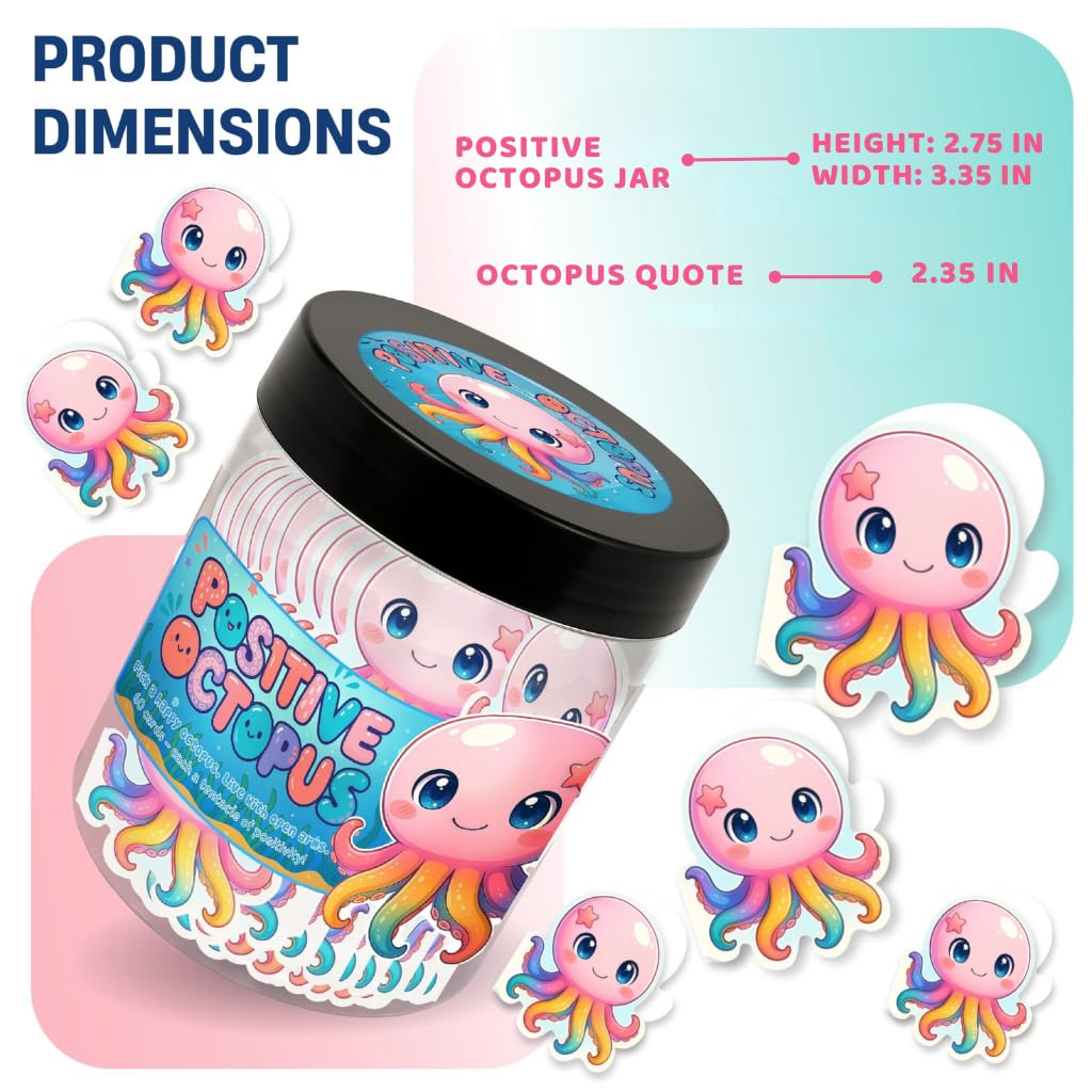 Personne tirant une carte d'affirmation du Pot Octopus Positif