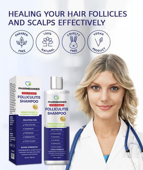 PHARMBANNER Shampooing Antifongique 281g sur un fond naturel