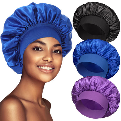 PHILIGHTS bonnet satin femme couleur noire vue de face