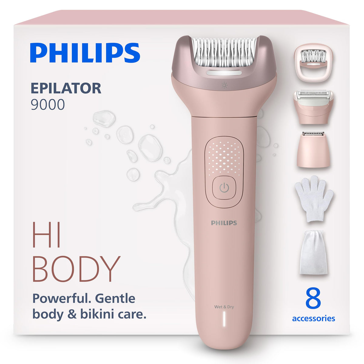 PHILIPS Épilateur Série 9000 modèle BRE717/00 avec accessoires